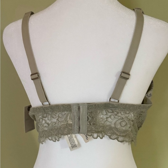 Lucky Brand Blue and Gray Floral Lace Underwire Bra Size 40C - Picture 2 of 7